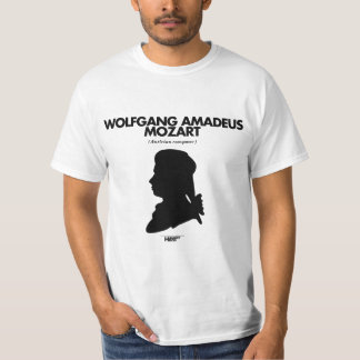Wolfgang Amadeus Mozart vitT-tröja Tee Shirt