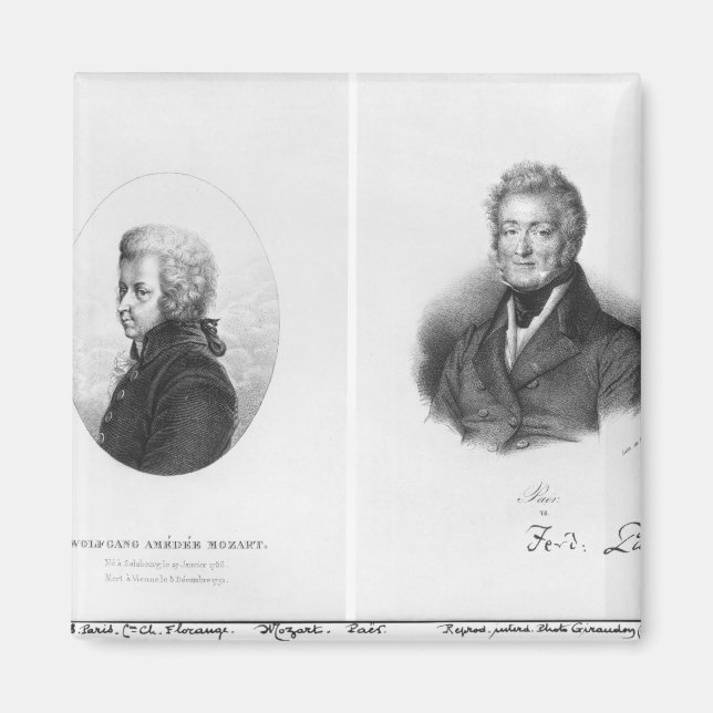 Wolfgang Amedeus Mozart och Ferdinando Paer Magnet (Framsidan)