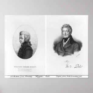 Wolfgang Amedeus Mozart och Ferdinando Paer Poster