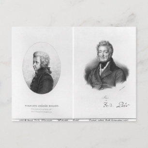 Wolfgang Amedeus Mozart och Ferdinando Paer Vykort