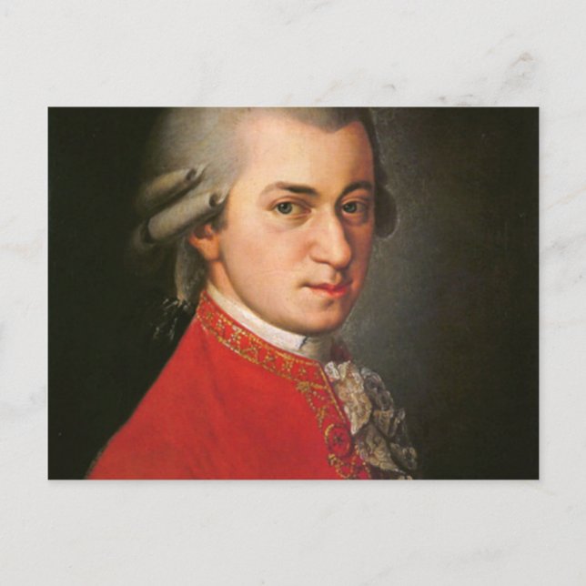 Wolfgang Mozart Vykort (Framsida)