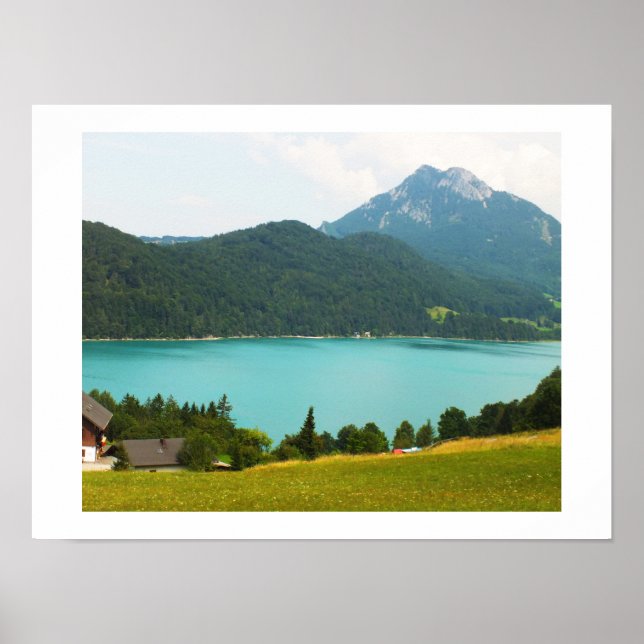 Wolfgangsee sjö poster (Framsidan)