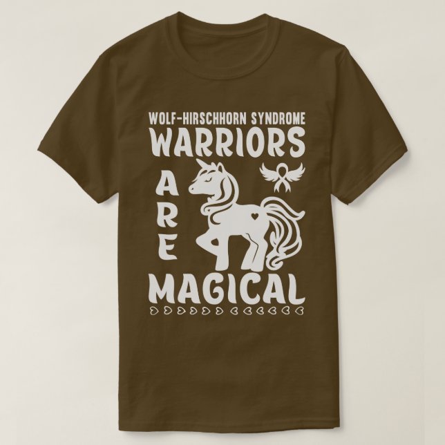 WolfHirschhorn Syndrome Warriors är Magic WHA A T Shirt (Design framsida)