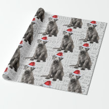 Wolfhound dog Santa Christmas for Dog Lovers