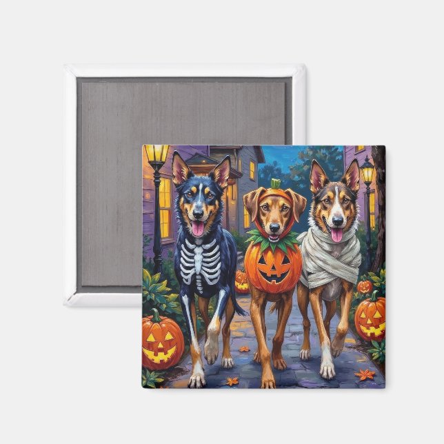 Wolfhound Halloween-kostymer för trick-or-treating Magnet (Front/Back)