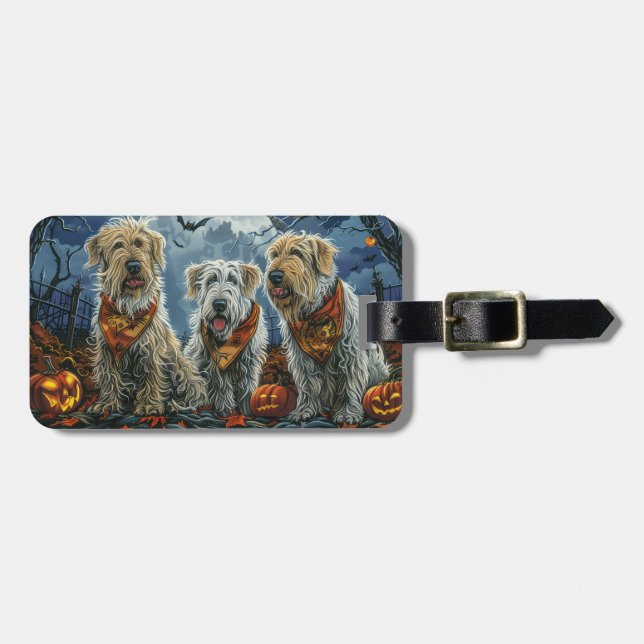 Wolfhound Halloween Spooky Bagagebricka (Horisontell Framsida)