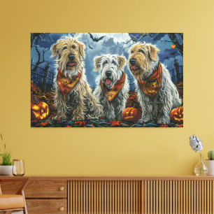 Wolfhound Halloween Spooky Canvastryck