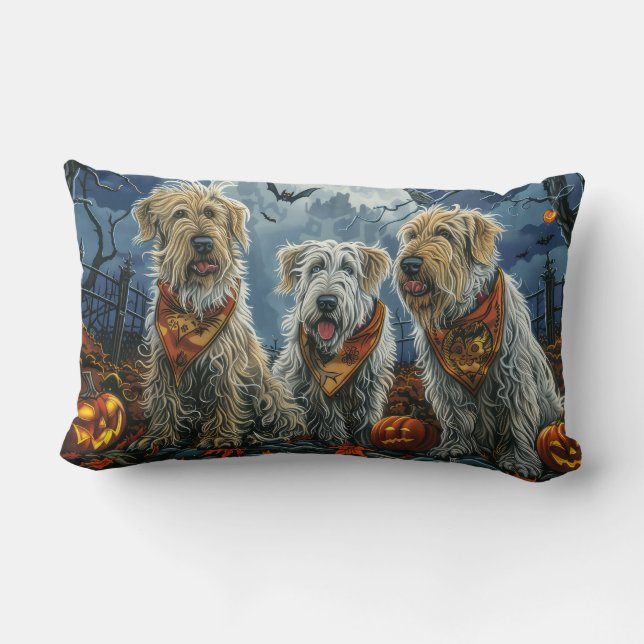 Wolfhound Halloween Spooky Lumbarkudde (Baksida)