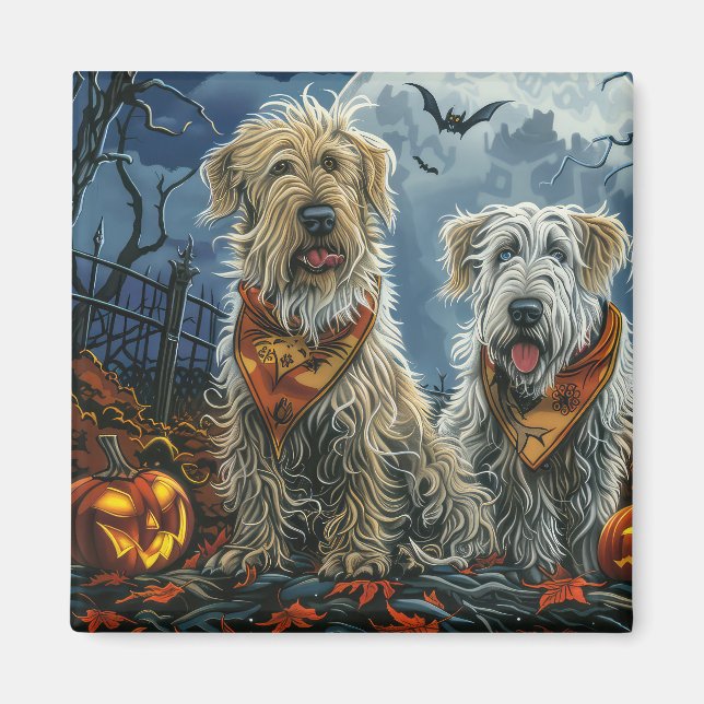 Wolfhound Halloween Spooky Magnet (Framsidan)