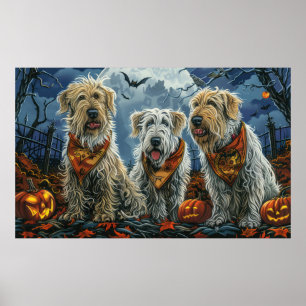 Wolfhound Halloween Spooky Poster