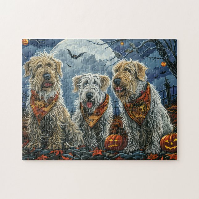 Wolfhound Halloween Spooky Pussel (Horisontell)