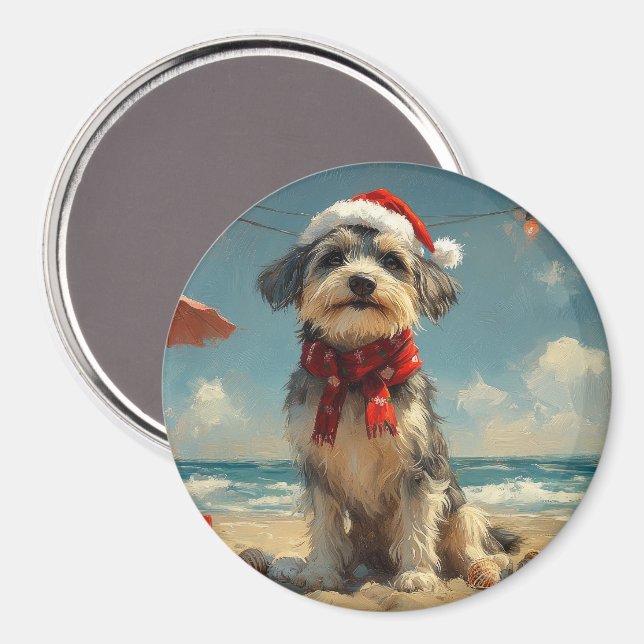 Wolfhound Hund Vintage  Beach Magnet (Front/Back)