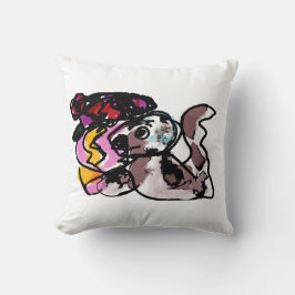 Wolfhound och blommor glädje kudde