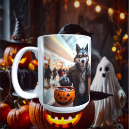 Wolfie Goes Shopping Mug Kaffemugg