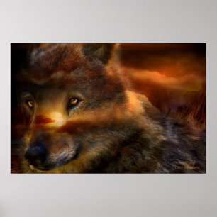 WolfLand konstaffisch/tryck Poster