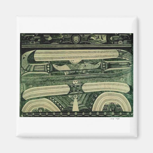 Wölfli 'Petrol' Fine Art Magnet (Framsidan)