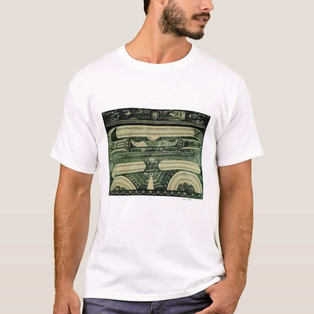 Wölfli "Petrol" konst Tee Shirt (Framsida)