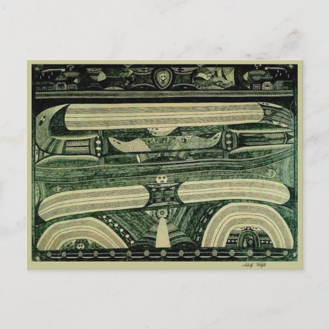 Wölfli "Petrol" konst Vykort (Framsida)