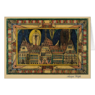 Wölfli "Waldau" konst Hälsningskort