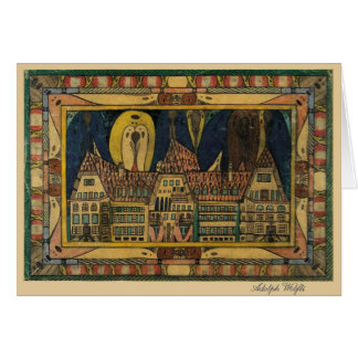 Wölfli "Waldau" konst Hälsningskort