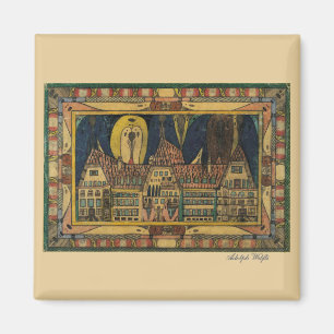 Wölfli "Waldau" konst Magnet