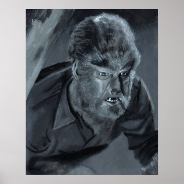 Wolfman Acrylic Painting Poster (Framsidan)