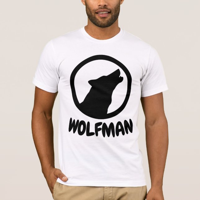 WOLFMAN Funny Manar-shirts T Shirt (Framsida)