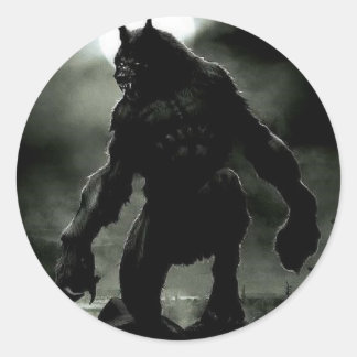 wolfman sticker1 runt klistermärke
