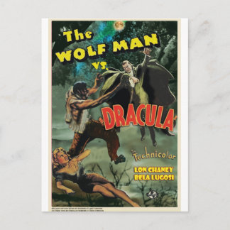 WOLFMAN VS DRACULA av Philip J. Riley Vykort