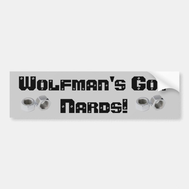 Wolfmans har NARDS! Bildekal (Framsidan)