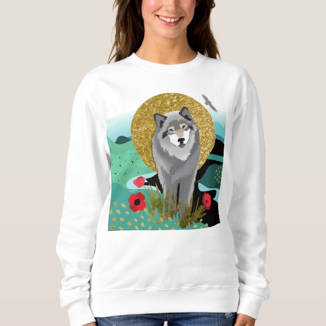 WOLFMOON AURA - vita skjortor - välj stil T Shirt (Framsida)