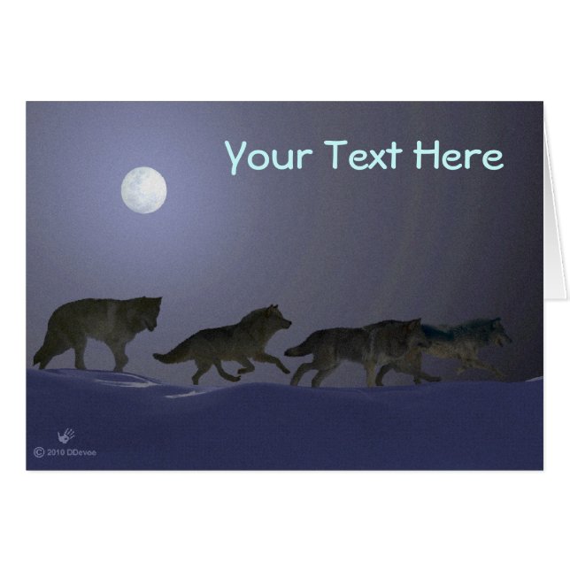 Wolfpack Hälsningskort (Framsidan Horizontal)