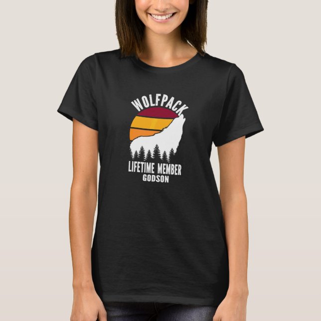 Wolfpack Lifetime Member Gudson Wolf Familj Matchi T Shirt (Framsida)
