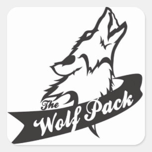 WolfPack Sticker Fyrkantigt Klistermärke
