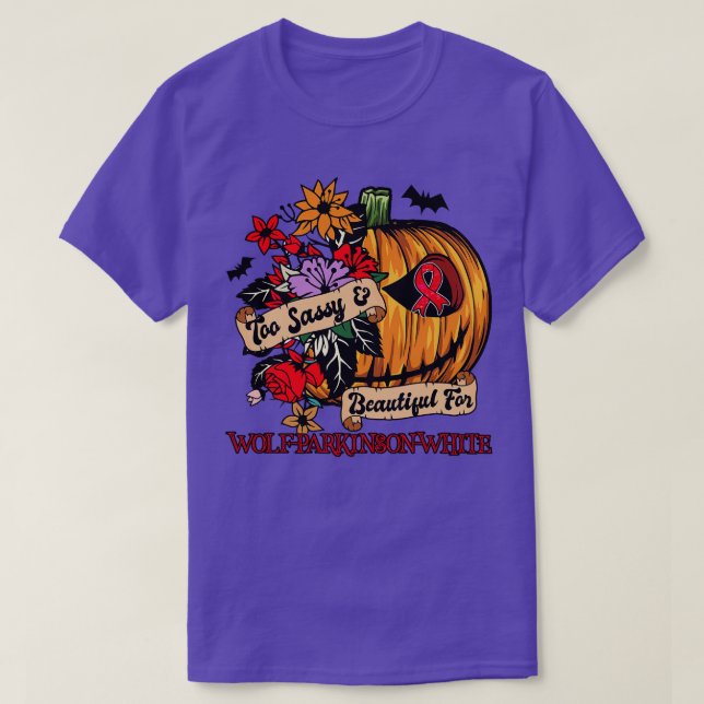 WolfParkinsonWhite Awareness retro halloween skräm T Shirt (Design framsida)