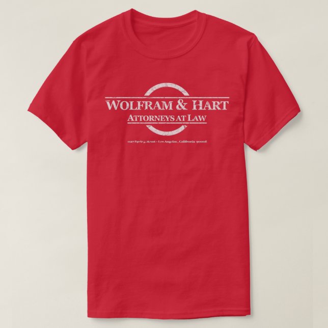 Wolfram Hart Attorneys vid Law T Shirt (Design framsida)