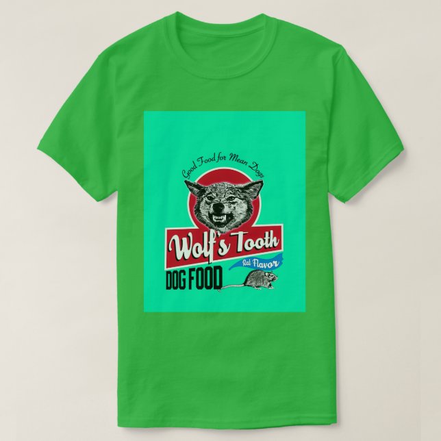 Wolfs Tooth Hund Food Graphic  T Shirt (Design framsida)