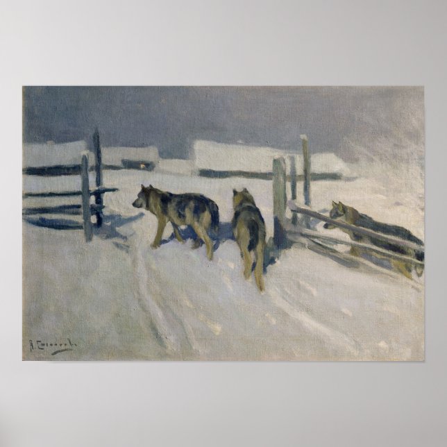 Wolfs, vinternatten, 1910 poster (Framsidan)