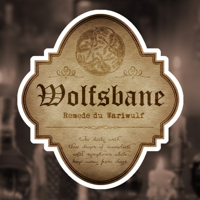 Wolfsbane Apothecary DC Klistermärken (Skapare uppladdad)