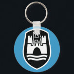 Wolfsburg Jackar av Arm (svart vitt) Nyckelring<br><div class="desc">wolfsburg,  utgåva,  jackande av arm,  blazon,  volk,  logotyp,  tecken,  symbol,  emblem,  retro,  vintage,  stad,  huva,  tyskland,  mk,  kahrmann,  undre,  saxony</div>