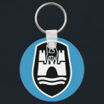 Wolfsburg Jackar av Arm (svart vitt) Nyckelring<br><div class="desc">wolfsburg,  utgåva,  jackande av arm,  blazon,  volk,  logotyp,  tecken,  symbol,  emblem,  retro,  vintage,  stad,  huva,  tyskland,  mk,  kahrmann,  undre,  saxony</div>