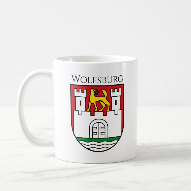Wolfsburg jackar av arm, Tyskland Kaffemugg (Vänster)
