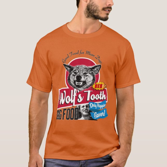 Wolfsooth Dog Food Dirty Hippie Flavor funny retro T Shirt (Framsida)