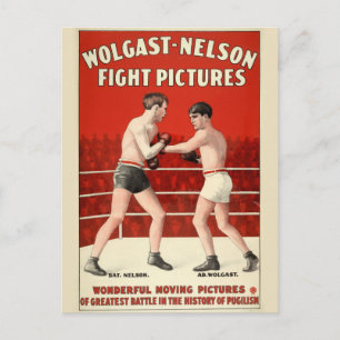 Wolgast-Nelson Fight Bilder - Restoration Poster Vykort