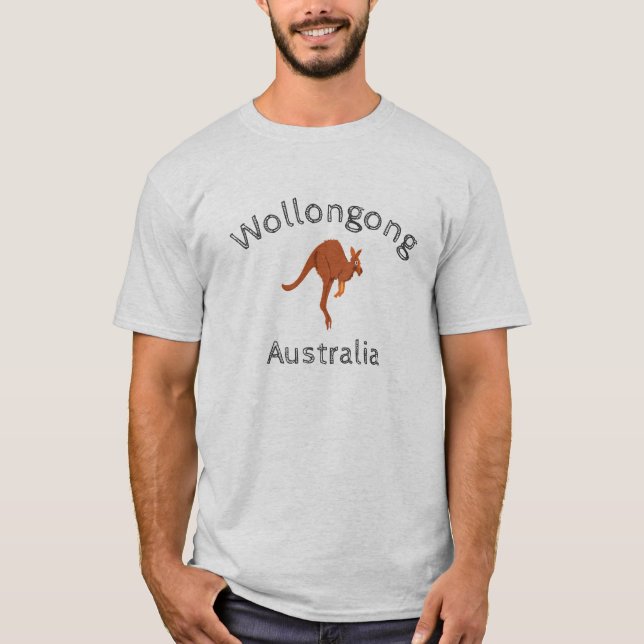 Wollongong Australien känguru 4 T Shirt (Framsida)