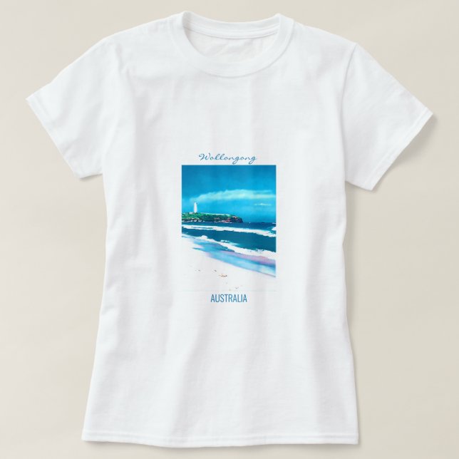 Wollongong Beach fythouse NSW T Shirt (Design framsida)