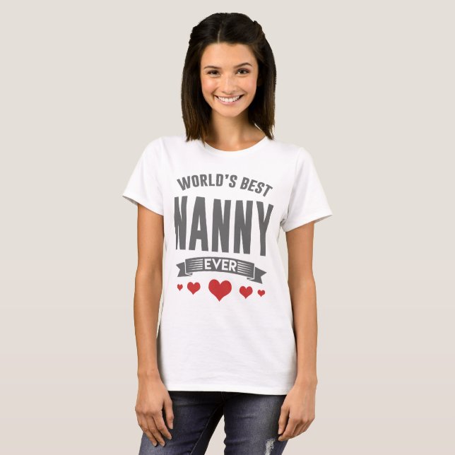 WOLRD'S BÄSTA NANNY NÅGON GÅNG TEE (Hel framsida)