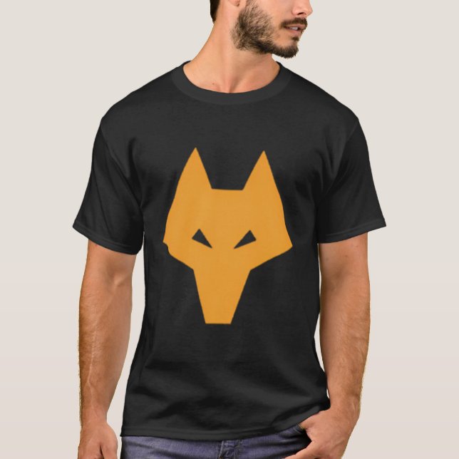 Wolverhampton England Gift Vargs Black Guld Vinta T Shirt (Framsida)