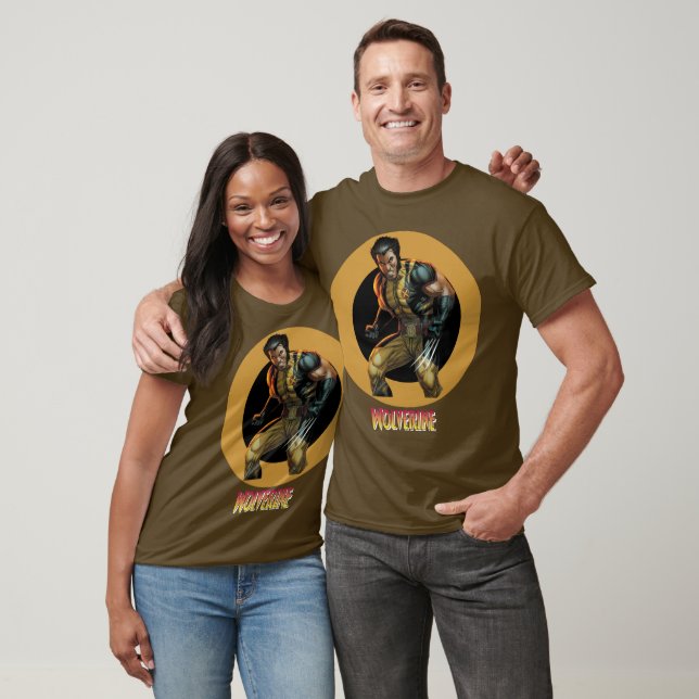 Wolverine Classic Gult Kostym Graphic T-Shirt (Unisex)