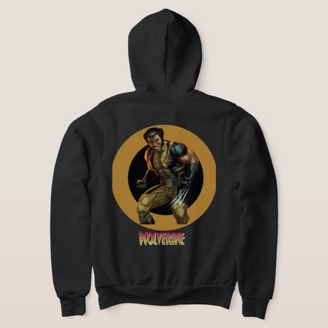 Wolverine Classic X-Manar Hoodie T Shirt (Laydown Baksida)